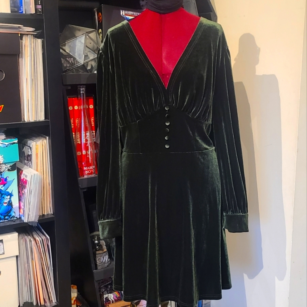 Elegant Semi Formal Deep Green Cider Dress 2XL